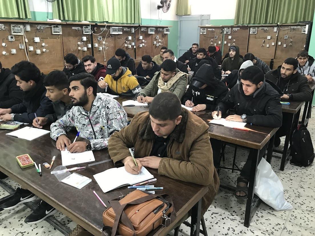 A group of students at desks