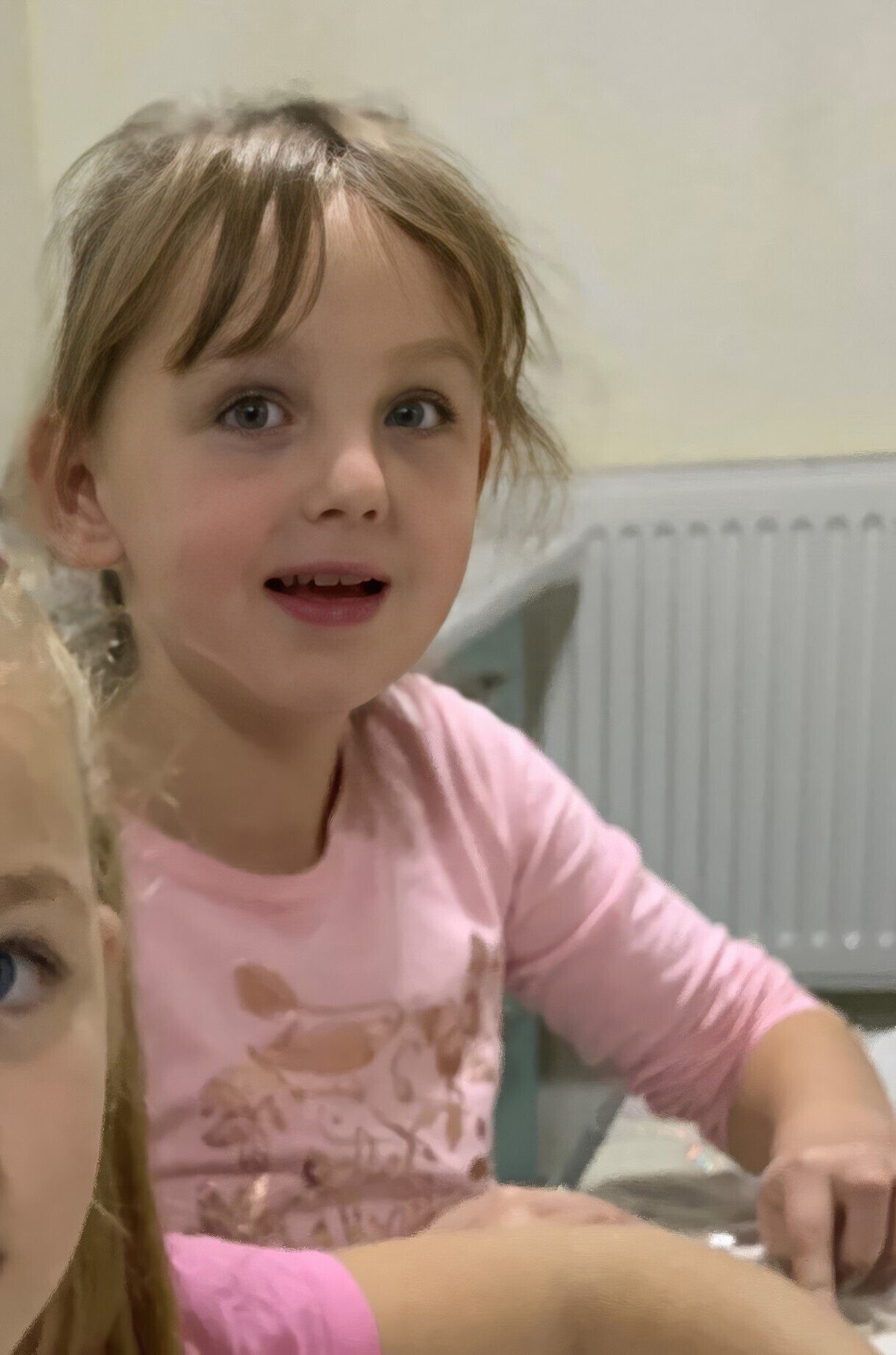 A young girl in a classroom