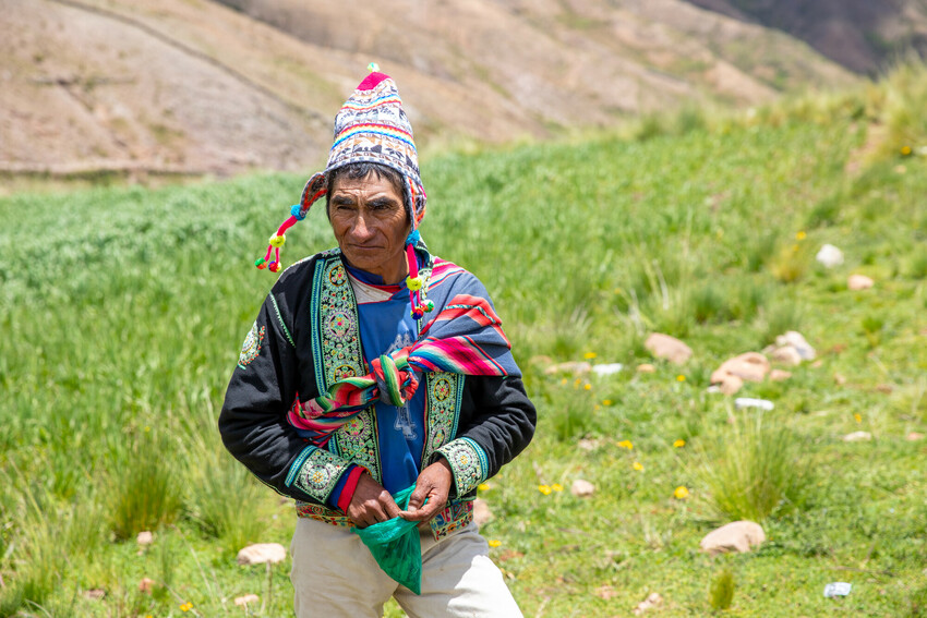 A man standing in a field