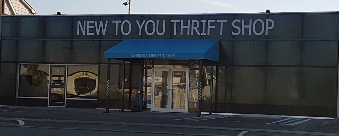 image of store front with sign New to You