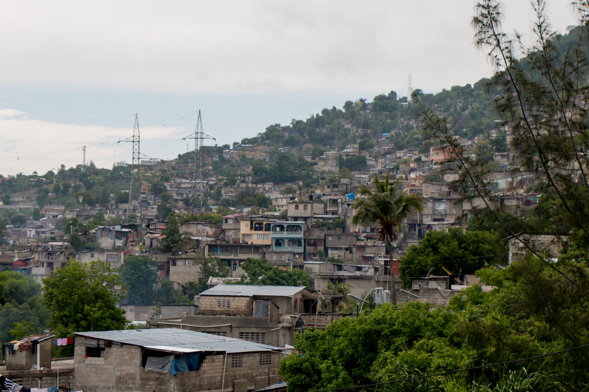 hillside of small, side-by-side houses