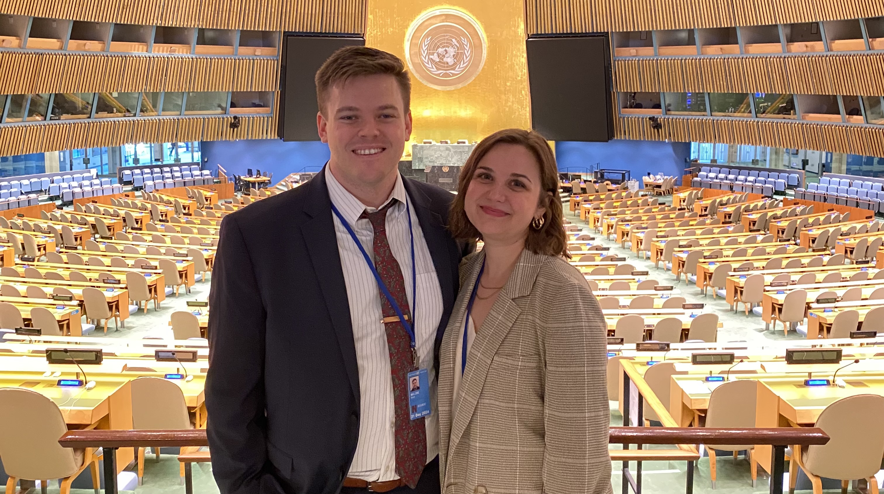 JPI Representatives Seth Malone and Sarah Funkhouser at UNHQ in New York