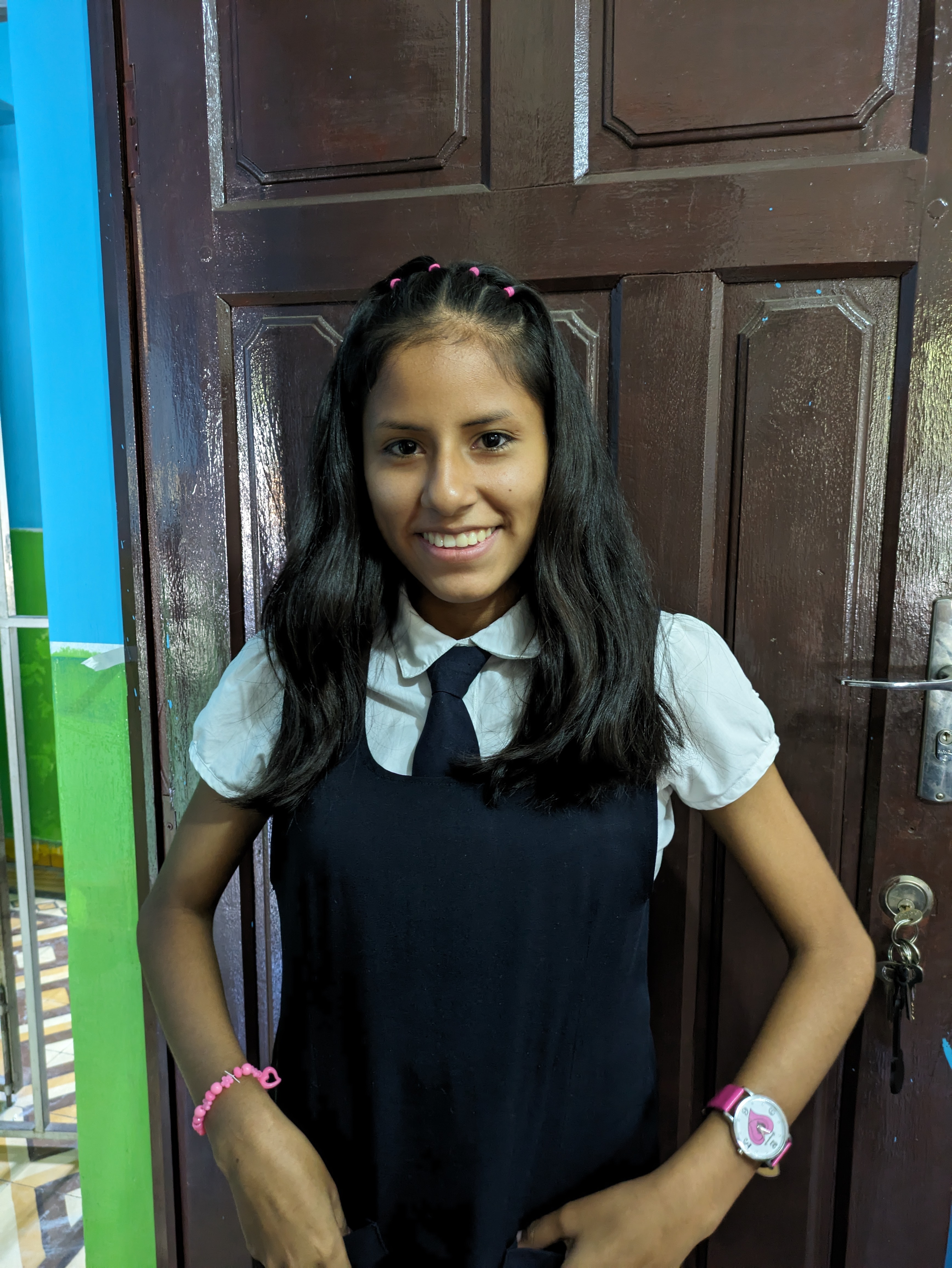 Eymi Dayana Cruz Cuevas, age 14, attends Casa de Amistad in Bolivia. 