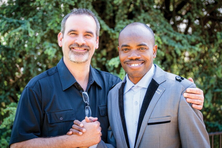 Carl Stauffer (left), on the faculty of the Center for Justice and Peacebuilding and co-director of the Zehr Institute for Restorative Justice, was MCC’s regional peace advisor from 2000 to 2009. Mula