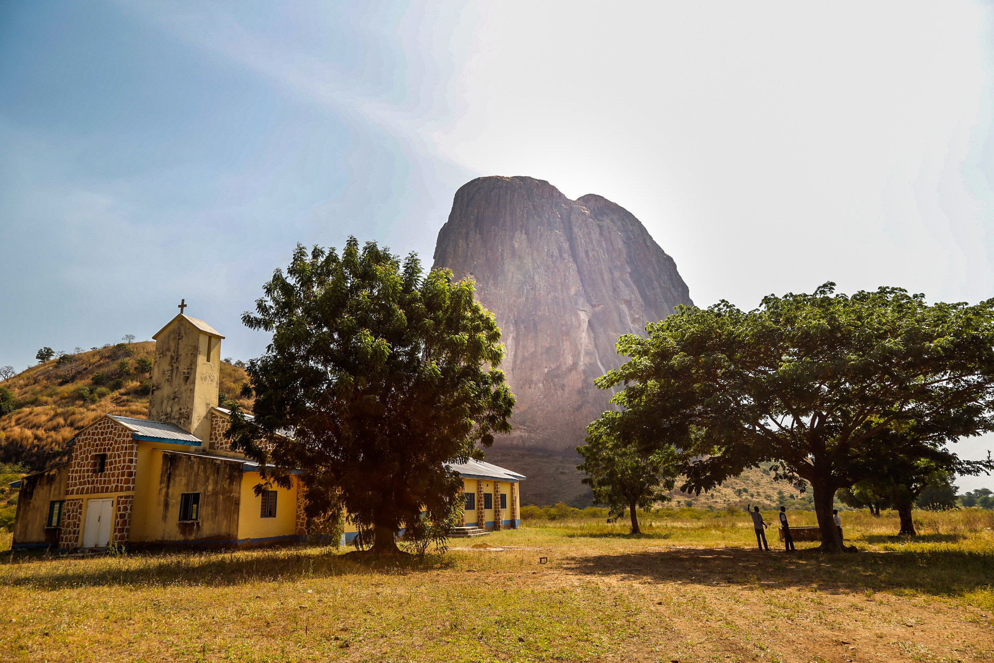 Wase Rock stands high in the sky near Wase town in Plateau State in central Nigeria. MCC supports a peace club in an Islamic secondary school in Wase town through partner EPRT (Emergency Preparedness