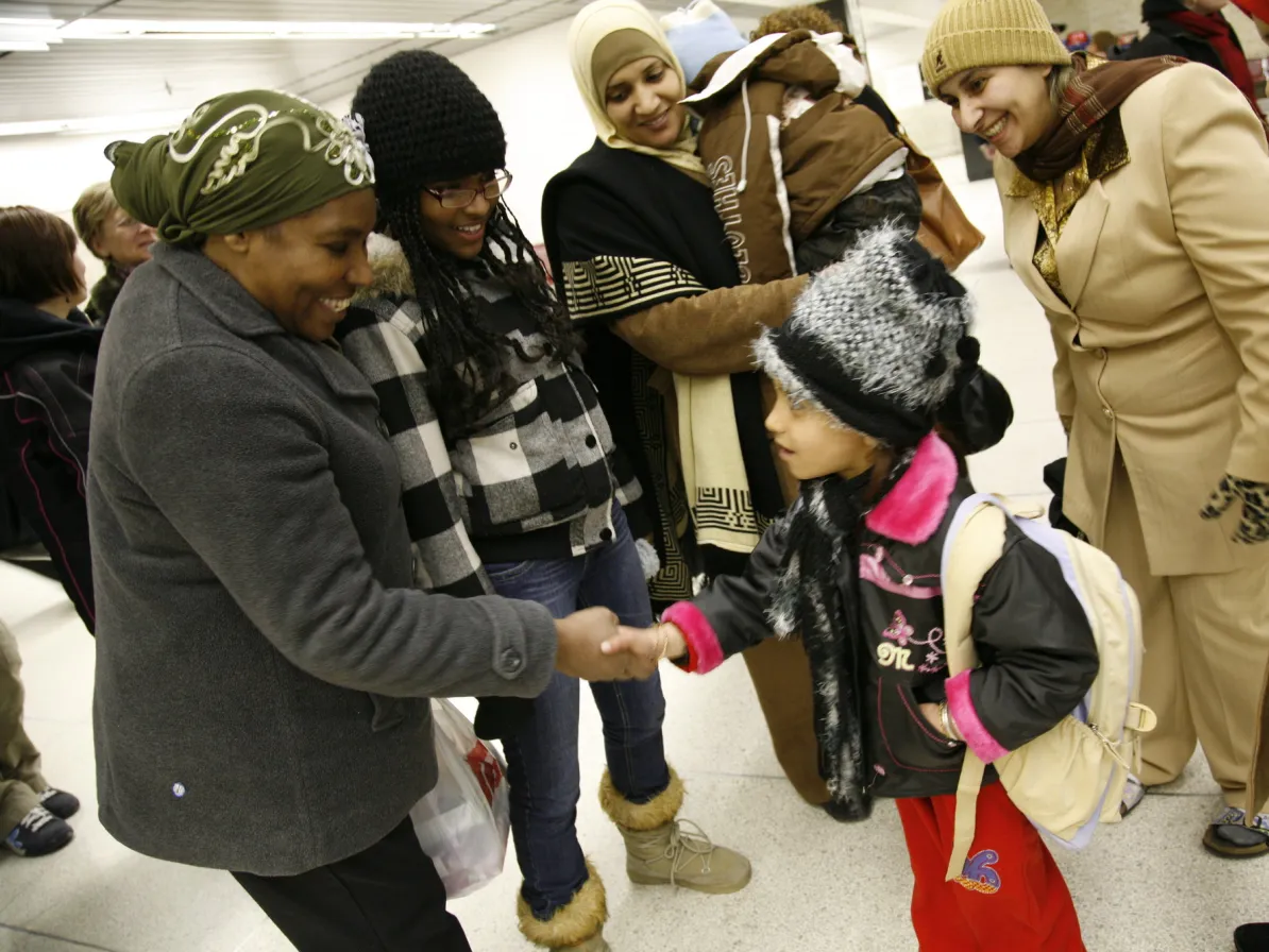 Refugees arrive in Canada in 2010 from the Al Hol refugee camp in Syria near the Iraq border. They are Palestinians who fled Iraq when Palestinians in Iraq became targets for violence in the aftermath