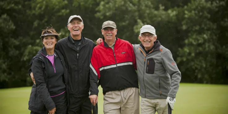 Maureen Penner, Aaron Penner, Alfred Sawatzky, and James Schellenberg formed team for the Texas-Scramble style tournament.  MCC Manitoba's 14th annual golf tournament was held at Bridges Golf Course