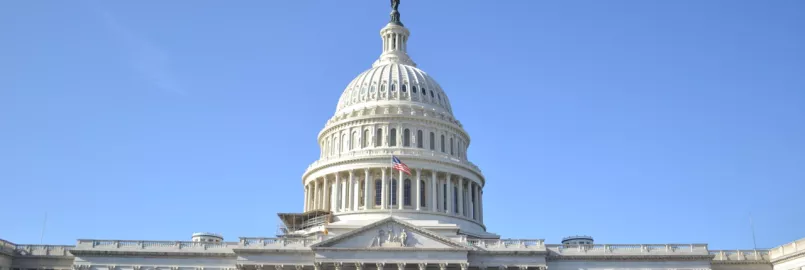 U.S. Capitol Building with blue sky