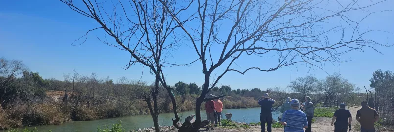 learning tour participants at Rio Grande River