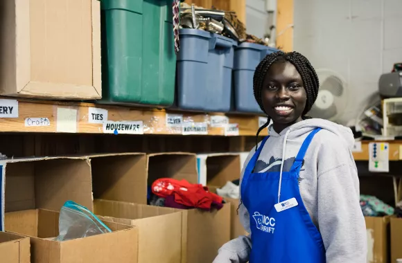 Thrift shop volunteer