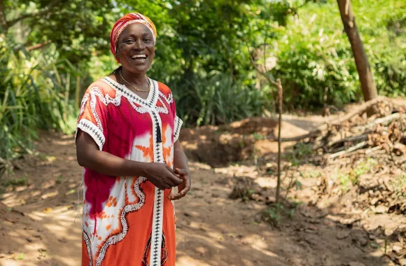 Jacqueline Kafuti, a community leader for partner CEFMC.