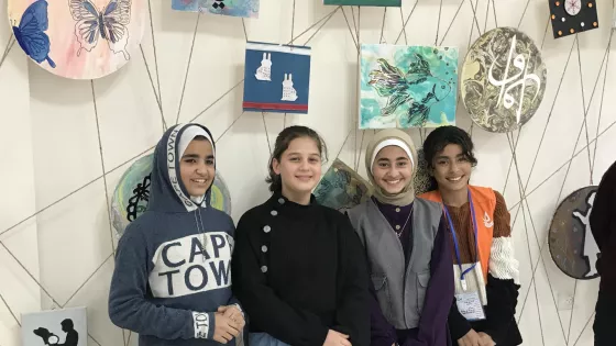 A group of young girls in Gaza