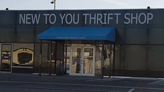 image of store front with sign New to You