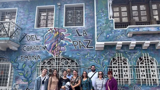 From left to right, Puerto Rican pastors and lay leaders Francisco Rodríguez, Vanessa Rodríguez, Gabriela Vargas, José Luis Vargas, Deborah Montalvo, Jenny Serrano Lugo, Jean Carlos Arce (MCC staff