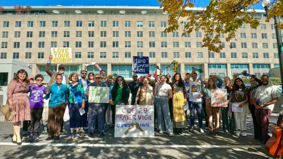 MCC joined a multi-faith COP 29 Prayer Vigil. The vigil lamented the destruction of Creation and prayed that leaders attending COP 29 be empowered to be stewards of all creation.