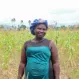 A portrait of Adline Pierrett. A woman from Grandye 1, Haiti who received training from ITECA to make money by growing crops, which helps support her family.